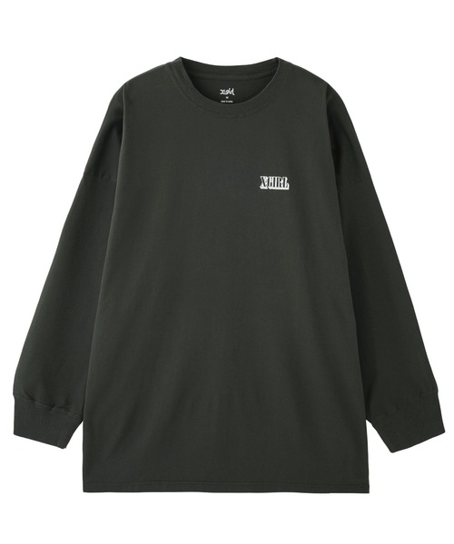 大人気 X-girl CIRCLE BACKGROUND FACE LOGO L/S BIG TEE DRESS X-girl（エックスガール）の「CIRCLE BACKGROUND FACE LOGO L/S