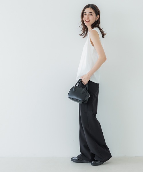 coca(coca)(コカ)の「ワンポイント刺繍ノースリーブTシャツ(Tシャツ/カットソー・レディース・A/B・S/M/L)」の10枚目の写真