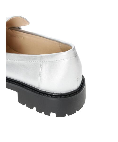 Samansa Mos2 blue（サマンサモスモスブルー）の「【ふっくらクッション】厚底ローファー（ドレスシューズ・レディース・ブラック/シルバー・L/M）」の9枚目の写真