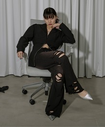 Ezick | Overdyeダメージスウェットパンツ(スウェットパンツ)