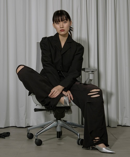 Ezick（エジック）の「Overdyeダメージスウェットパンツ（スウェット