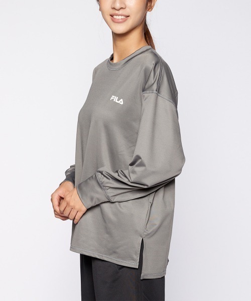 FILA(フィラ)の「【水陸両用】長袖Tシャツ ロング丈 バックスリット(Tシャツ/カットソー・レディース・グレー・LARGE/X-LARGE/MEDIUM)」の5枚目の写真