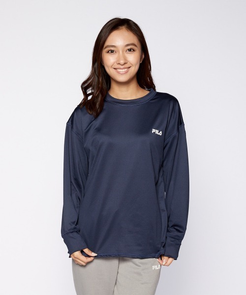 優れた品質 FILA】【水陸両用】長袖Tシャツ ロング丈 バックスリット（T ウェア