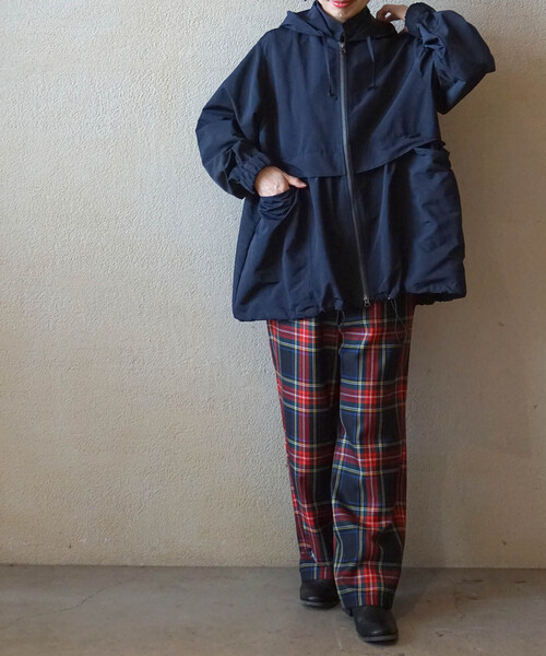 ジャーナルスタンダードラックス マウンテンパーカー 紺 ヨークブルゾン アウター JOURNAL STANDARD LUXE（ジャーナルスタンダード ラックス）の「タフタ