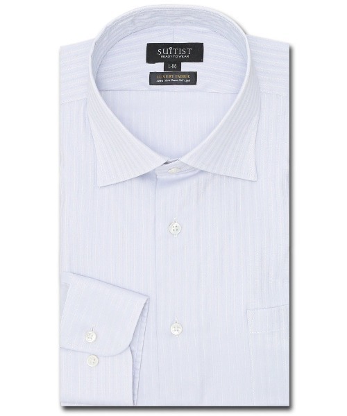 【綿100％ 超長綿120双糸】スーティスト ワイドカラー ビジネスドレス 長袖シャツ