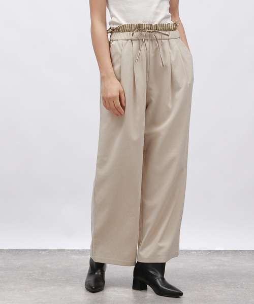 LAKOLE（ラコレ）の「ダブルウエストワイドパンツ / 143670（その他パンツ・レディース・ブラック/グレー/ベージュ・SMALL/MEDIUM）」の3枚目の写真