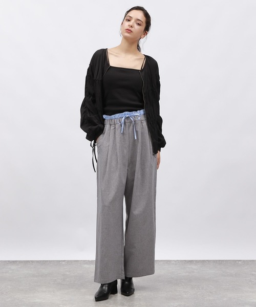 LAKOLE（ラコレ）の「ダブルウエストワイドパンツ / 143670（その他パンツ・レディース・ブラック/グレー/ベージュ・SMALL/MEDIUM）」の10枚目の写真