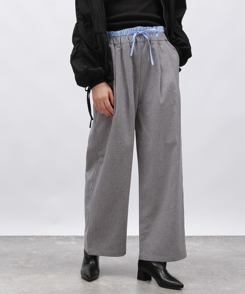 LAKOLE（ラコレ）の「ダブルウエストワイドパンツ / 143670（その他パンツ・レディース・ブラック/グレー/ベージュ・SMALL/MEDIUM）」の11枚目の写真