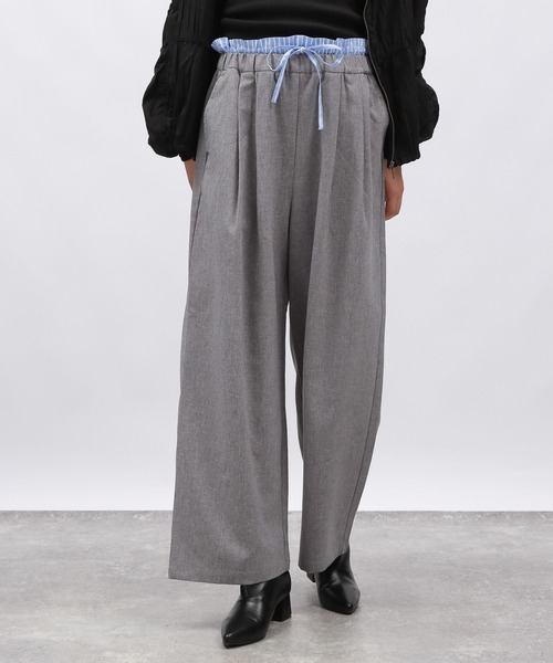 LAKOLE（ラコレ）の「ダブルウエストワイドパンツ / 143670（その他パンツ・レディース・ブラック/グレー/ベージュ・SMALL/MEDIUM）」の12枚目の写真