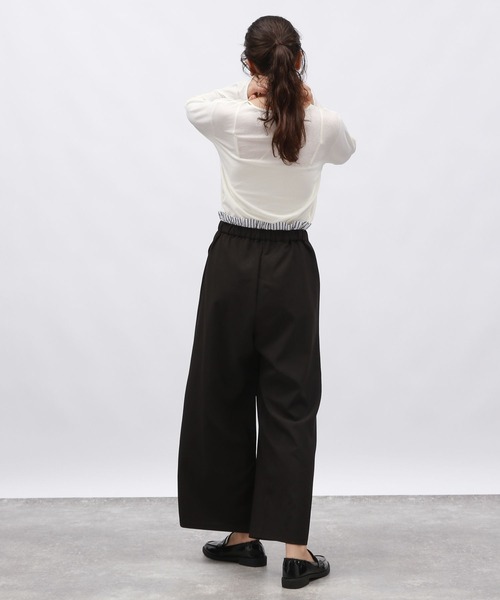 LAKOLE（ラコレ）の「ダブルウエストワイドパンツ / 143670（その他パンツ・レディース・ブラック/グレー/ベージュ・SMALL/MEDIUM）」の6枚目の写真