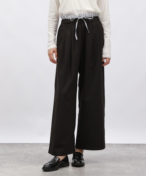 LAKOLE（ラコレ）の「ダブルウエストワイドパンツ / 143670（その他パンツ・レディース・ブラック/グレー/ベージュ・SMALL/MEDIUM）」の7枚目の写真