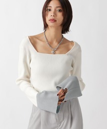 PAGEBOY | バイカラースクエアトップス(ニット/セーター)