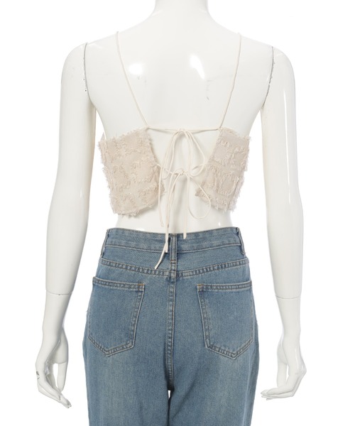 fifth(フィフス)の「フリンジチェックビスチェ(キャミソール・レディース・アイボリー/ブラック・M)」の13枚目の写真