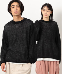 Purple&Yellow | シアーニット×長袖Ｔシャツセット(ニット/セーター)