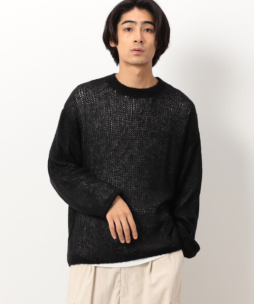 Purple&Yellow（パープルアンドイエロー）の「シアーニット×長袖Ｔシャツセット（ニット/セーター・メンズ・ミント/ブラック・SMALL/MEDIUM/LARGE）」の6枚目の写真