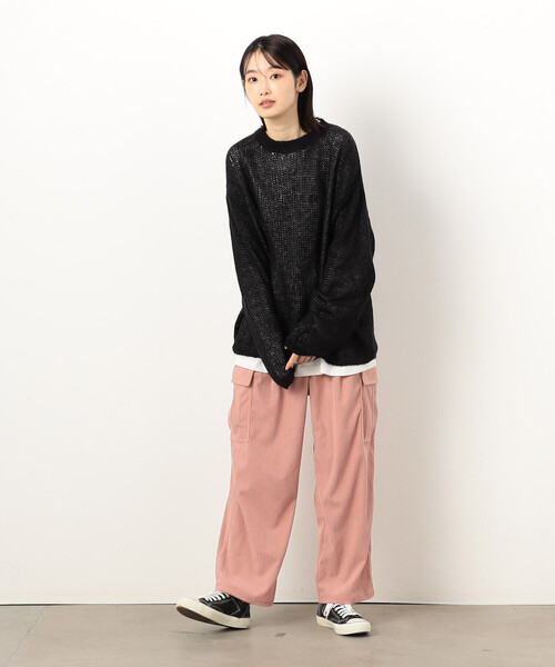 Purple&Yellow（パープルアンドイエロー）の「シアーニット×長袖Ｔシャツセット（ニット/セーター・メンズ・ミント/ブラック・SMALL/MEDIUM/LARGE）」の7枚目の写真