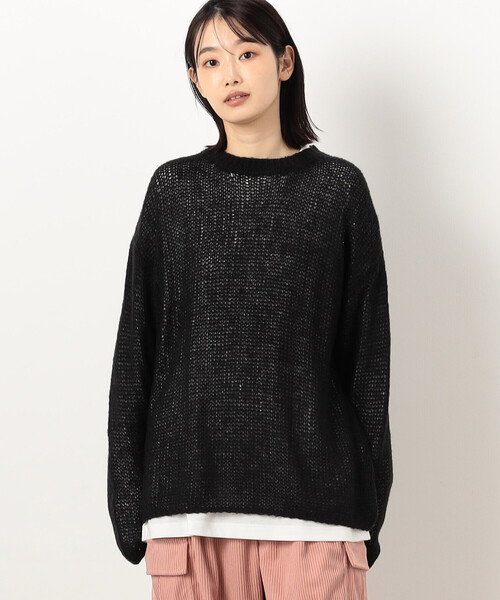 Purple&Yellow（パープルアンドイエロー）の「シアーニット×長袖Ｔシャツセット（ニット/セーター・メンズ・ミント/ブラック・SMALL/MEDIUM/LARGE）」の8枚目の写真