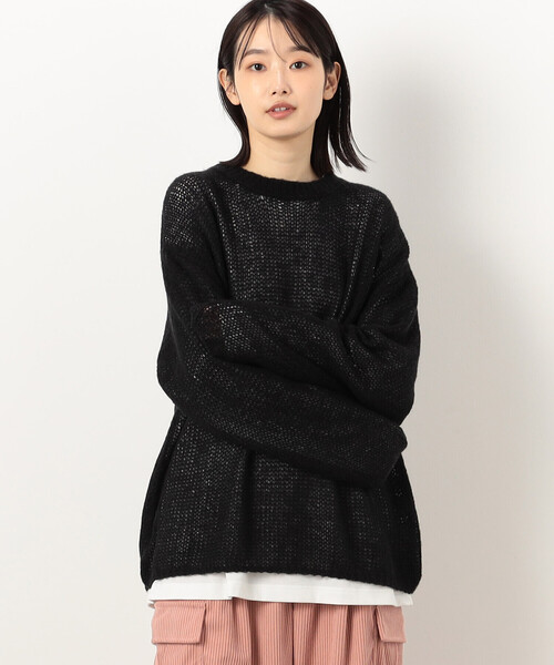 Purple&Yellow（パープルアンドイエロー）の「シアーニット×長袖Ｔシャツセット（ニット/セーター・メンズ・ミント/ブラック・SMALL/MEDIUM/LARGE）」の9枚目の写真