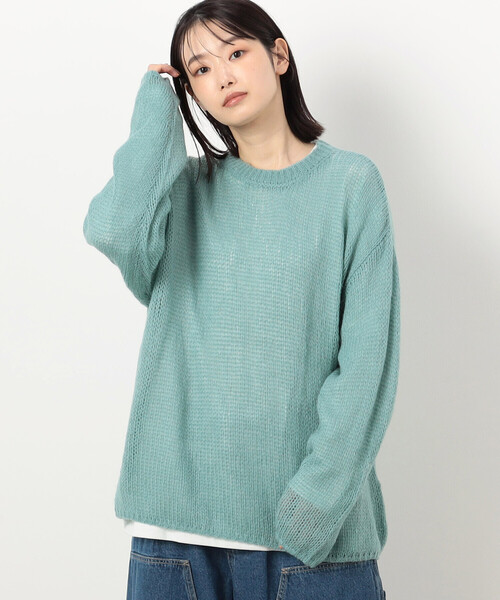 Purple&Yellow（パープルアンドイエロー）の「シアーニット×長袖Ｔシャツセット（ニット/セーター・メンズ・ミント/ブラック・SMALL/MEDIUM/LARGE）」の14枚目の写真