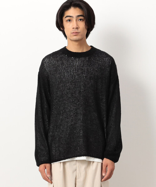 Purple&Yellow（パープルアンドイエロー）の「シアーニット×長袖Ｔシャツセット（ニット/セーター・メンズ・ミント/ブラック・SMALL/MEDIUM/LARGE）」の16枚目の写真