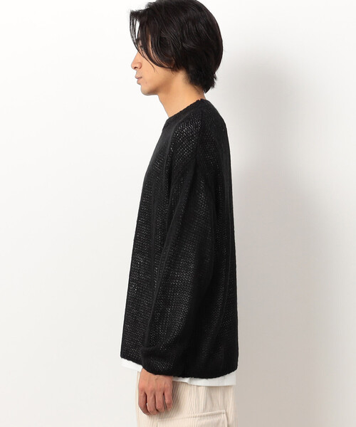 Purple&Yellow（パープルアンドイエロー）の「シアーニット×長袖Ｔシャツセット（ニット/セーター・メンズ・ミント/ブラック・SMALL/MEDIUM/LARGE）」の17枚目の写真