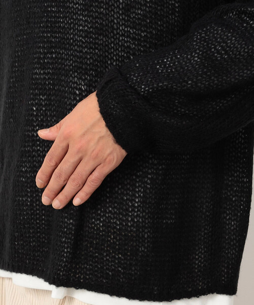 Purple&Yellow（パープルアンドイエロー）の「シアーニット×長袖Ｔシャツセット（ニット/セーター・メンズ・ミント/ブラック・SMALL/MEDIUM/LARGE）」の20枚目の写真