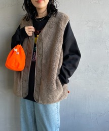 [UNIVERSAL OVERALL/ユニバーサルオーバーオール] 別注 リバーシブルボアベスト