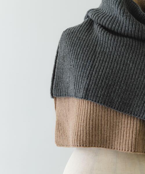 RODE SKO（ロデスコ）の「リブネックウォーマー（ネックウォーマー/スヌード・レディース・グレー/ベージュ・ONE）」の9枚目の写真