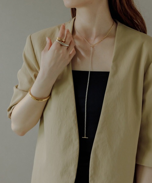 ISOLATION（アイソレーション）の「【ISOLATION / アイソレーション】Silver925 Bold Bangle / シルバー925 ボールドバングル（バングル/リストバンド・レディース・ゴールド・S/M）」の6枚目の写真