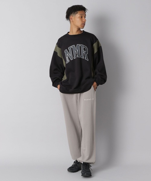 NUMERALS（ヌメラルズ）の「【NUMERALS】裏起毛配色クルーネックプルオーバー（スウェット・メンズ・ネイビー/ブラック/カーキ・LARGE/MEDIUM）」の4枚目の写真