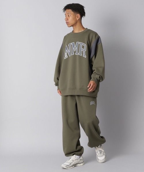 NUMERALS（ヌメラルズ）の「【NUMERALS】裏起毛配色クルーネックプルオーバー（スウェット・メンズ・ネイビー/ブラック/カーキ・LARGE/MEDIUM）」の7枚目の写真