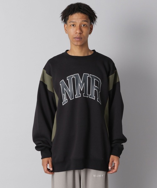 NUMERALS（ヌメラルズ）の「【NUMERALS】裏起毛配色クルーネックプルオーバー（スウェット・メンズ・ネイビー/ブラック/カーキ・LARGE/MEDIUM）」の10枚目の写真