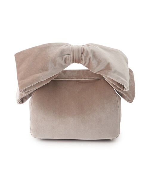 couture brooch（クチュールブローチ）の「◆リボンハンドバッグ（ハンドバッグ・レディース・アイボリー/チャコールグレー・00）」の4枚目の写真