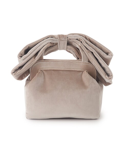 couture brooch（クチュールブローチ）の「◆リボンハンドバッグ（ハンドバッグ・レディース・アイボリー/チャコールグレー・00）」の6枚目の写真