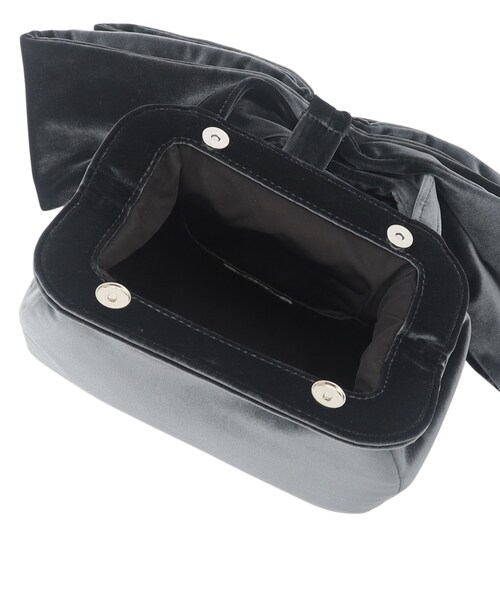 couture brooch（クチュールブローチ）の「◆リボンハンドバッグ（ハンドバッグ・レディース・アイボリー/チャコールグレー・00）」の9枚目の写真