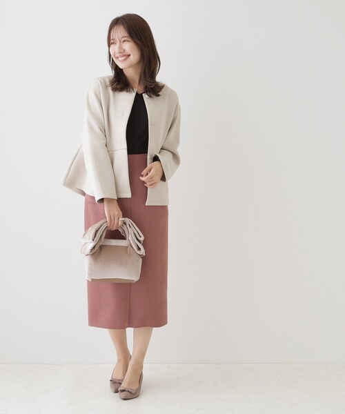 couture brooch（クチュールブローチ）の「◆リボンハンドバッグ（ハンドバッグ・レディース・アイボリー/チャコールグレー・00）」の13枚目の写真