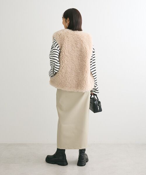 ELENCARE DUE（エレンカーレデュエ）の「・ELENCARE　DUE合成皮革W-ZIPスカート（スカート・レディース・アイボリー/ブラック・FREE）」の10枚目の写真