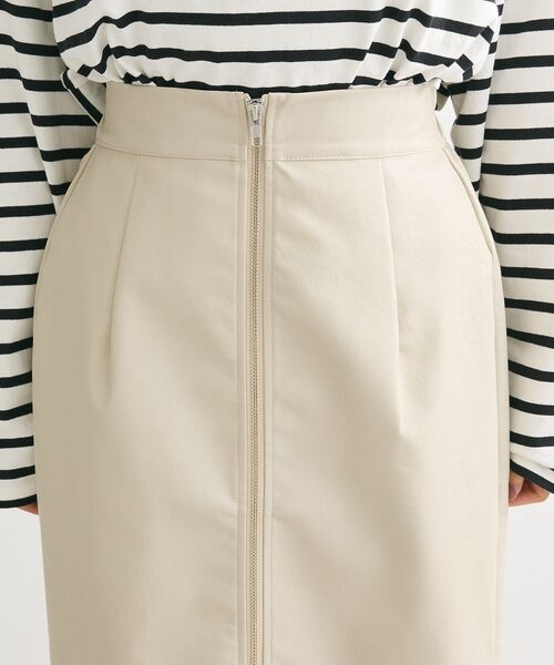 ELENCARE DUE（エレンカーレデュエ）の「・ELENCARE　DUE合成皮革W-ZIPスカート（スカート・レディース・アイボリー/ブラック・FREE）」の11枚目の写真