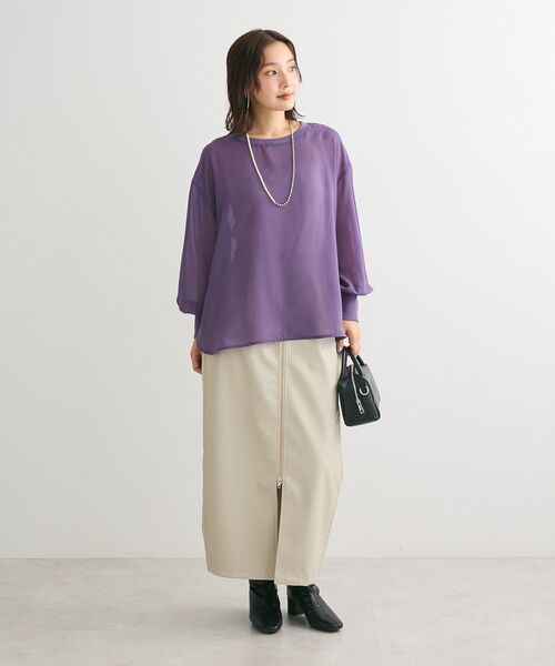 ELENCARE DUE（エレンカーレデュエ）の「・ELENCARE　DUE合成皮革W-ZIPスカート（スカート・レディース・アイボリー/ブラック・FREE）」の15枚目の写真