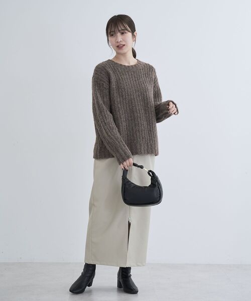 ELENCARE DUE（エレンカーレデュエ）の「・ELENCARE　DUE合成皮革W-ZIPスカート（スカート・レディース・アイボリー/ブラック・FREE）」の18枚目の写真