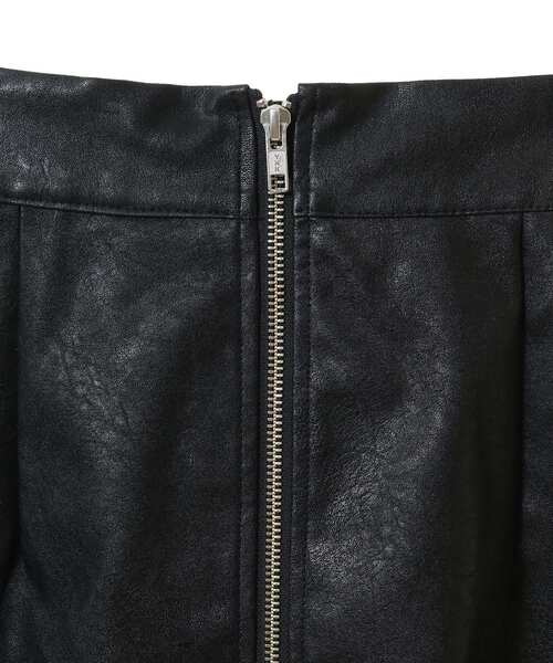 ELENCARE DUE（エレンカーレデュエ）の「・ELENCARE　DUE合成皮革W-ZIPスカート（スカート・レディース・アイボリー/ブラック・FREE）」の3枚目の写真