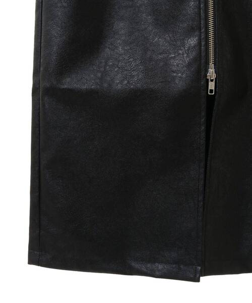 ELENCARE DUE（エレンカーレデュエ）の「・ELENCARE　DUE合成皮革W-ZIPスカート（スカート・レディース・アイボリー/ブラック・FREE）」の5枚目の写真