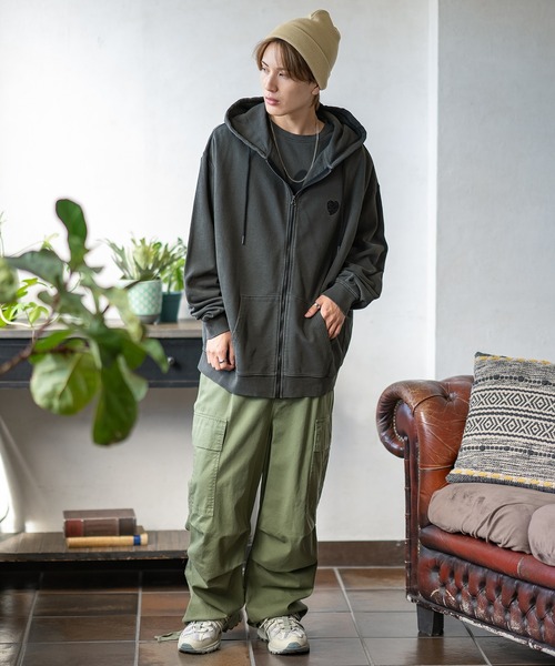 パーカー・フーディ TWN STANCE ZIP UP MU5729 セール】【SIDEWAY STANCE】ピグメント 刺しゅうデザイン