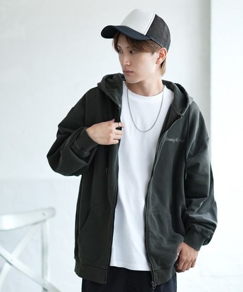 パーカー・フーディ TWN STANCE ZIP UP MU5729 セール】【SIDEWAY STANCE】ピグメント 刺しゅうデザイン