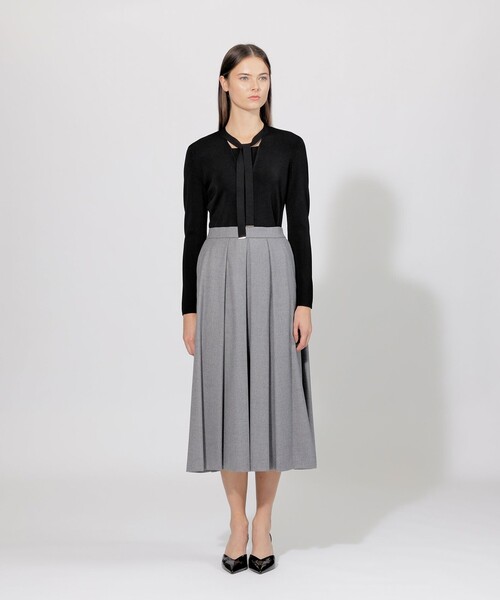 EPOCA(エポカ)の「ウールフラノ フレアスカート(スカート・レディース・グレー系その他/ネイビー/オフホワイト・38/40)」の11枚目の写真