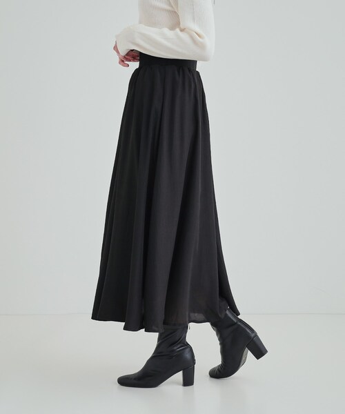 DRESKIP(ドレスキップ)の「◆ウエストリブで無理せずキレイ 艶やかに彩る サテンフレアスカート(スカート・レディース・ブラック/ライトベージュ/ブラウン系その他・03/02/04)」の10枚目の写真