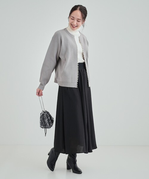 DRESKIP(ドレスキップ)の「◆ウエストリブで無理せずキレイ 艶やかに彩る サテンフレアスカート(スカート・レディース・ブラック/ライトベージュ/ブラウン系その他・03/02/04)」の11枚目の写真