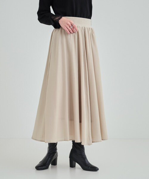 DRESKIP(ドレスキップ)の「◆ウエストリブで無理せずキレイ 艶やかに彩る サテンフレアスカート(スカート・レディース・ブラック/ライトベージュ/ブラウン系その他・03/02/04)」の13枚目の写真