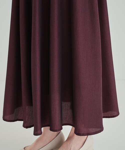 DRESKIP(ドレスキップ)の「◆ウエストリブで無理せずキレイ 艶やかに彩る サテンフレアスカート(スカート・レディース・ブラック/ライトベージュ/ブラウン系その他・03/02/04)」の4枚目の写真