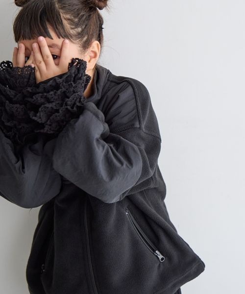 LOWRYS FARM（ローリーズファーム）の「ソデレースフリルＬＳ　152892（Tシャツ/カットソー・キッズ・アイボリー/ブラック/ホワイト・110cm/120cm/130cm/140cm/150cm）」の10枚目の写真